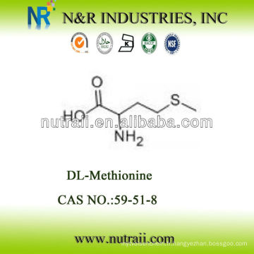 Fournisseur d&#39;acides aminés fiable DL-METHIONINE 59-51-8